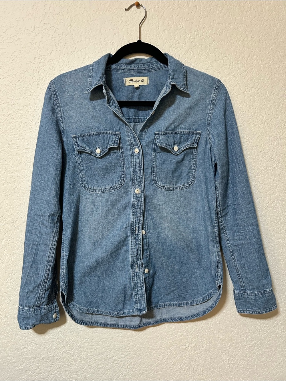Madewell Light Blue Denim Western Button-Down Shirt